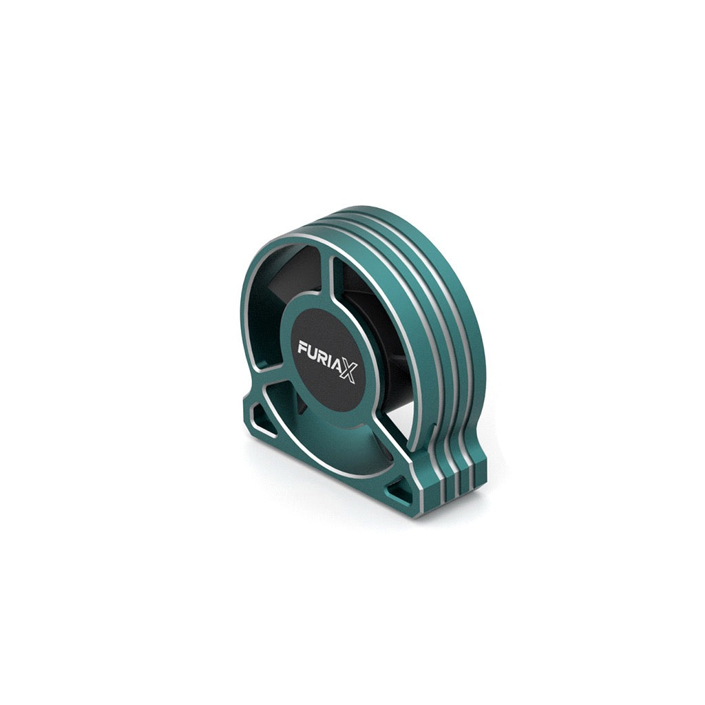ALLOY ROUND COOLING FAN - BLUE