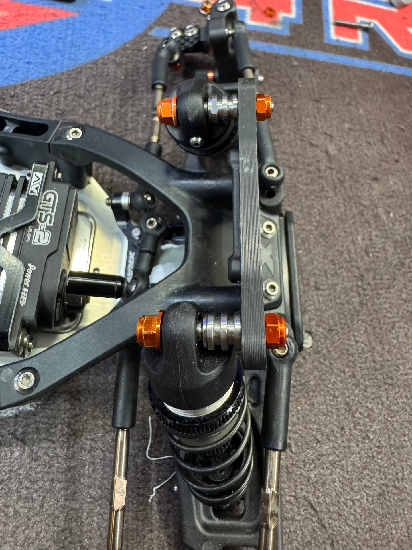 Xray XB2 2025-26 front shock tower protector for quick tune mounts