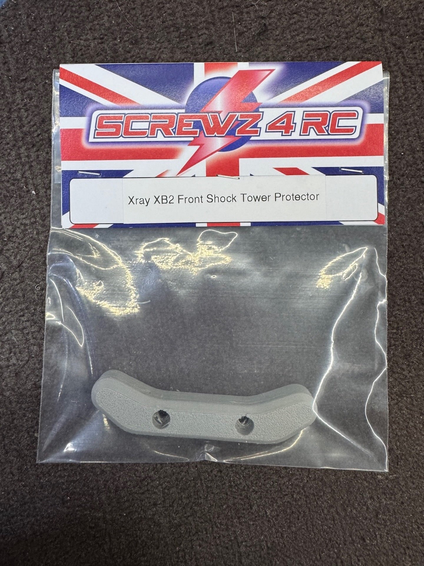 Xray XB2 2025-26 front shock tower protector for quick tune mounts