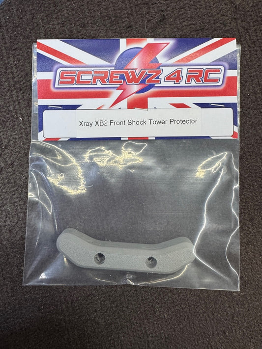 Xray XB2 2025-26 front shock tower protector for quick tune mounts