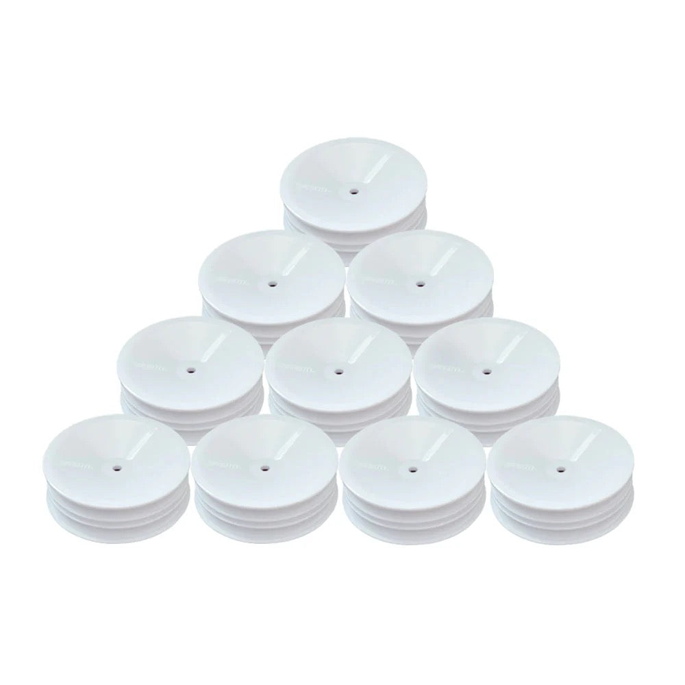ABM40003 Front Wheel for 1/10th Off Road 2wd Slim -White (10 pcs)