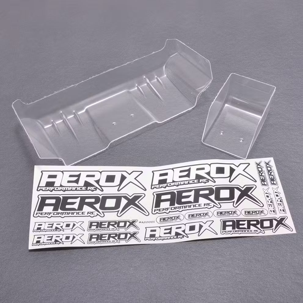 AX102 - AEROX 1/10 WIDE REAR WING - 1MM CLEAR (2 PART)
