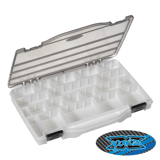 X-PARTZ SLIMLINE LARGE ASSORTMENT PARTS BOX – 4 TO 20 ADJUSTABLE COMPARTMENTS (276 X 186 X 27MM)